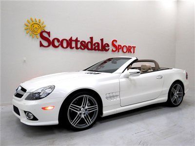 09 sl550 sport * 10k miles * diamond wht * sl63 amg whls, keyless go * a/c seats