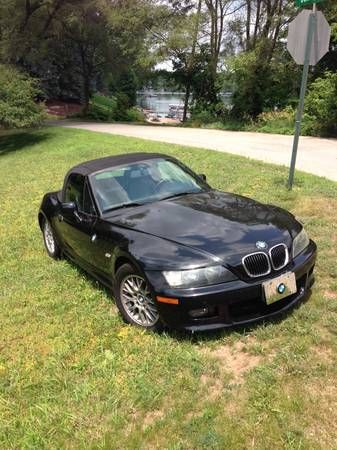 2002 black bmw z3 convertible