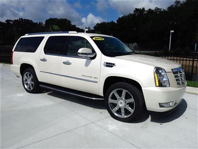 2012 escalade esv *12k miles*pearl white/tan ltr*wow*call don j@863-860-23878