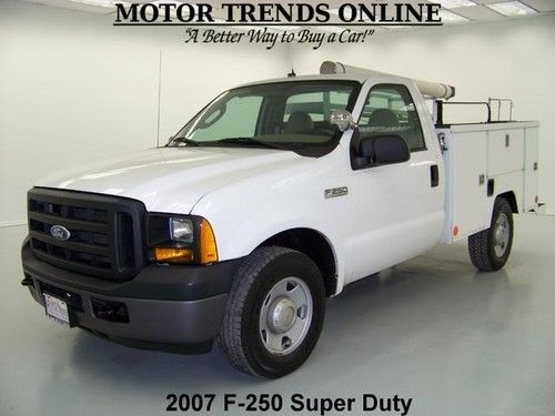 2007 ford f-250 reg cab bins 3 prong outlet inverter ladder rack strobes 43k