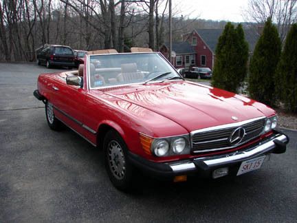 1985 red Mercedes 380SL. Tan interior, rag and hard top, ac, new tires., US $5,500.00, image 3