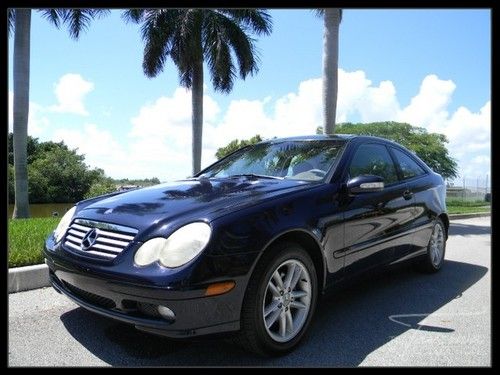 03 c230 coupe! panoramic roof, clean carfax, carbon fiber trim, sport wheels, fl