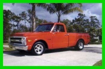 1969 chevy c10 classic pick up truck 327 v8 frame up resto red