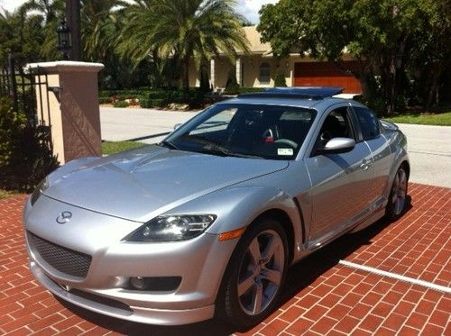 2004 mazda rx-8 base coupe 4-door 1.3l silver leather  sunroof excellent con