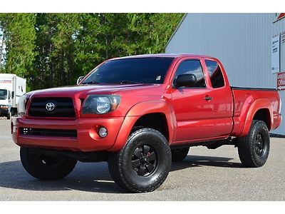 2005 toyota tacoma access cab prerunner sr5 trd off road 4" lift low reserve no