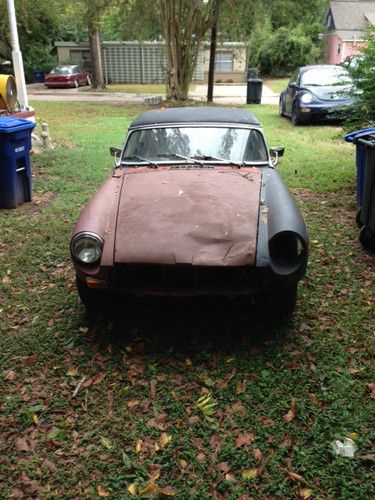 1973 mgb roadster with custom hardtops of california hardtop!