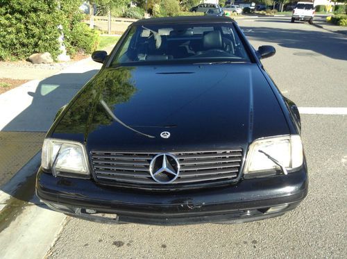 1999 mercedes benz sl 500 black hard &amp; soft top convertible 134k