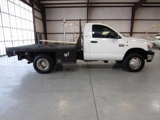 White regular cab flatbed 6.7 cummins diesel auto new tires financing rare nice