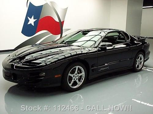 2000 pontiac firebird firehawk 6-spd leather t-tops 6k! texas direct auto