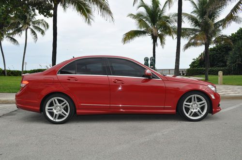 2008 mercedes benz c350 amg sport,red/blk,nav,sat,one owner,clean carfax,mint!!!