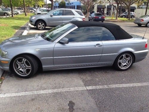 330ci convertible silver body with black top
