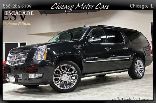 2011 cadillac escalade esv platinum one owner fully loaded rear entertainment