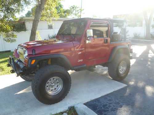 Jeep wrangler 5 speed 4x4 6 cyl hard doors lifted mechanic special no reserve