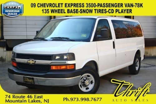 09 chevrolet express 3500-passenger van-78k-135 wheel base-