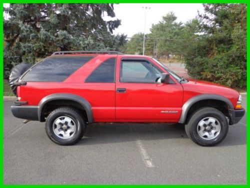 2000 chevy s-10 blazer 4x4 ls red v-6 auto 98k miles no reserve auction