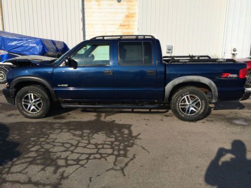 2003 chevrolet s10 zr5 crew cab 4x4 4.3l salvage damaged rebuildable colorado