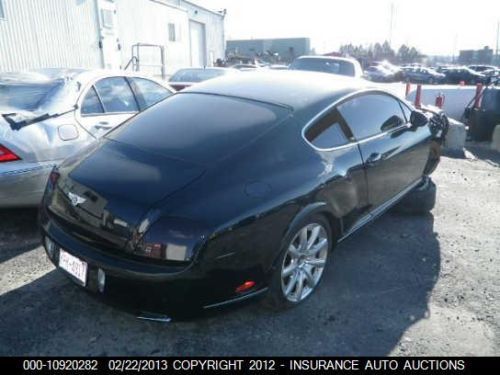 2006 bentley continental gt coupe awd 6.0l - salvage/repairable - $ave!