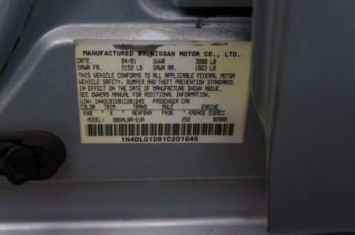 2001 NISSAN ALTIMA ONE OWNER GAS SAVER CLEAN RUNS GREAT WOW NO RESERVE!!!, image 75