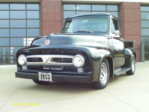 1953 50th anniversary f-100 street rod hot rod black beauty