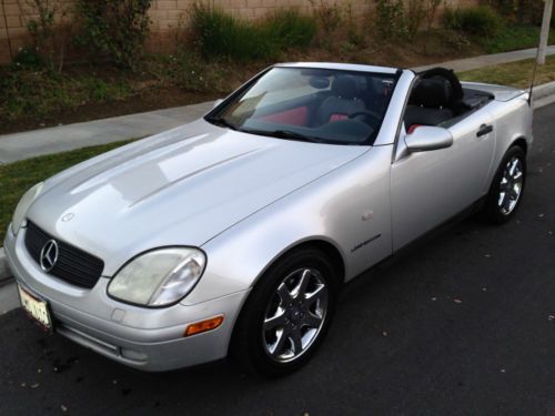 1999 mercedes-benz slk230 kompressor, silver with blk/red sport interior