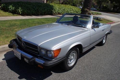 1984 380sl with 84k miles original astral silver metallic with dark blue leather