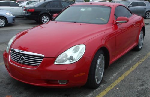 2005 lexus sc 430 coupe hardtop convertible fire red 2d w/ navigation -leather