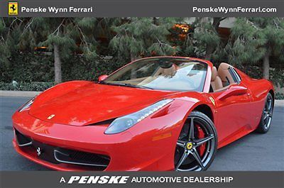 2013 ferrari 48 spider f1 dual clutch penske wynn ferrari authorized dealer