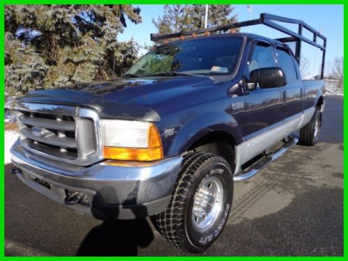 2001 ford f-350 xlt 4x4 crew cab 8ft bed v-10 auto runs great no reserve auction