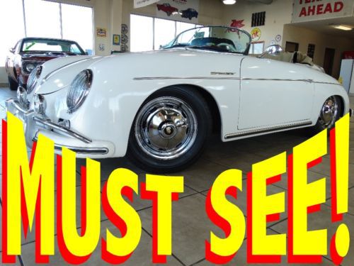 Gorgeous 1956 porsche 356 replica speedster white over red 55 57 1600cc lqqk!