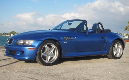58k actual miles 2 florida owners well maintained estoril blue with blue top z3