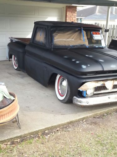 Rat rod--bagged--shop truck 1966 chevy c10 stepside v8 350