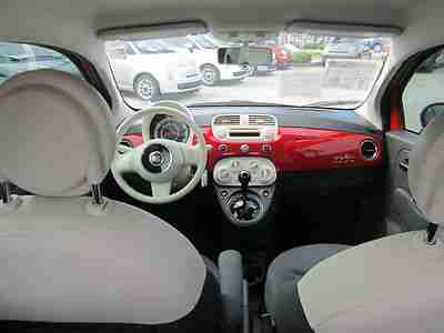 500 Pop Automatic Ivory Interior Rosso Red 4 Cylinder We Finance Certified!!!, image 13