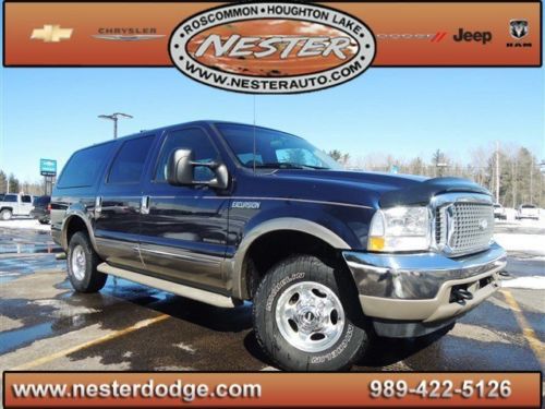 02 ford excursion limited 4x4 7.3 liter turbodiesel 8-passenger leather seating
