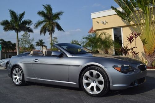 2004 bmw 645ci florida convertible sport like m6 75k parking sensors leather