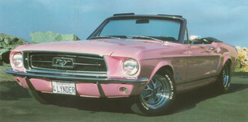 &#039;68 mustang convertible v-8 in playboy pink [restored]