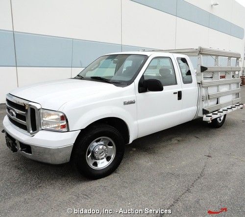 2006 ford f250 xlt pickup truck 100" x 60" glass racks 5.4l v8 a/c bidadoo