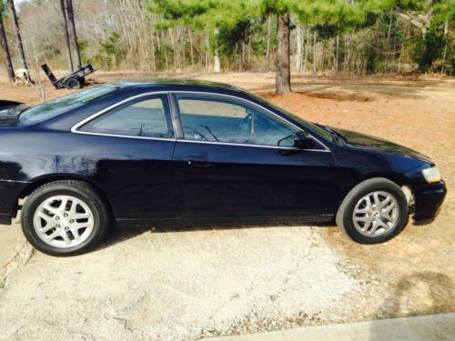 2002 black honda accord coupe 2door