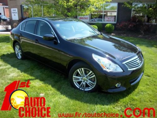 2013 infiniti g37x awd black on black sunroof camera leather htd seats warranty