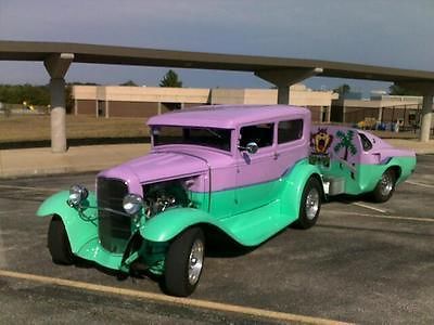 (1931 ford 2dr sedan and custom trailer combo) straight out of the 80&#039;s awesome!