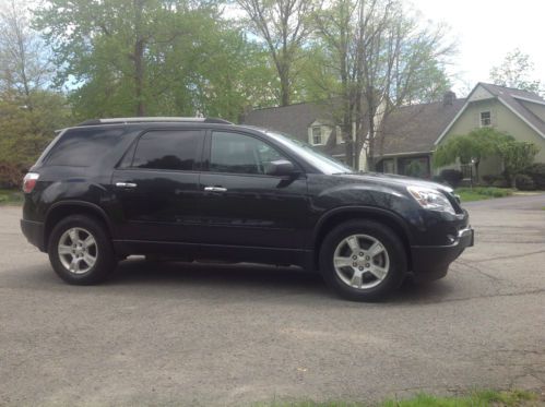 2010 gmc acadia sl suv 4-door 3.6l awd black / black, 40k miles, 8 passenger