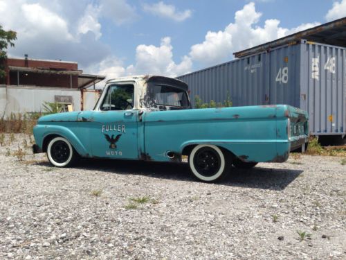 Ford f-100 shortbed patina pickup lowered vintage fuller