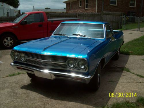 1965 chevy el camino blue283 v8 ps pb at show truck