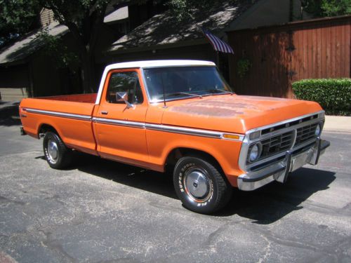 1973 ford f100 long bed pickup v8 auto texas truck factory air conditioning nice