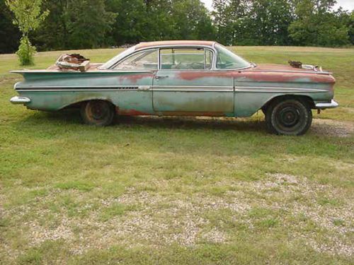 1959 chevy impala 2 door dr hardtop htp project car clear title w/repair parts