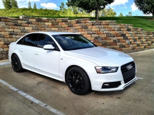 2014 audi a4 premium plus s-line, fwd, nav, black optic pkg, sport, side assist