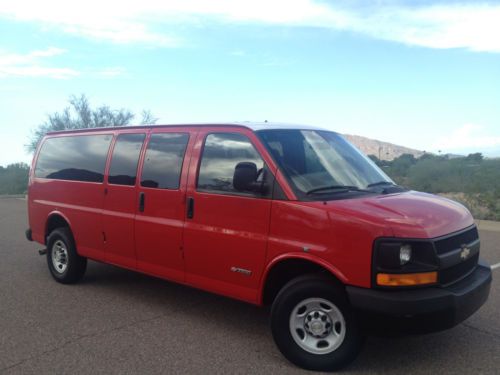 2006 chevrolet express 3500 lt 8 passenger arizona van zero rust!! one owner!