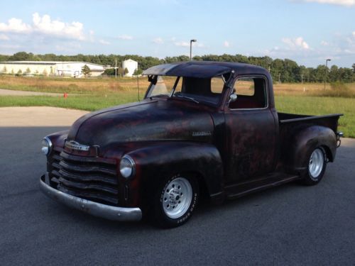 1953 chevy pickup 3100 rat rod hotrod shop truck patina s10 frame 355 auto look!