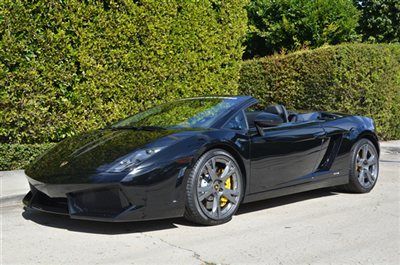 2010 lamborghini gallardo lp560-4 spyder. black over black. e-gear. low miles.