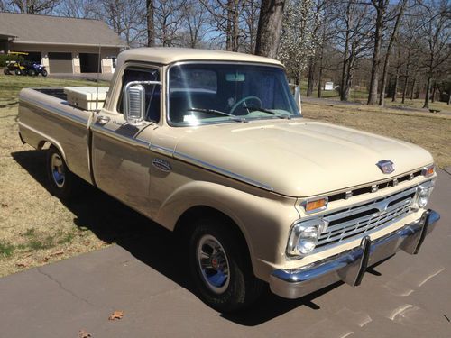 1966 ford f-100 390fe engine 3 speed manual transmission cold a/c original