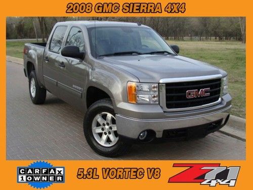 2008 gmc sierra 1500 z71 4x4 crew cab, leather texas one owner  clean carfax